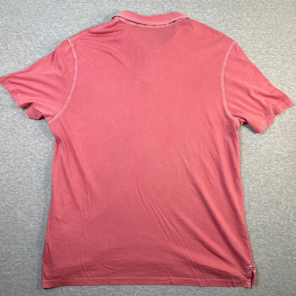 Vineyard Vines Island Polo Shirt Mens Large L Coral Pink Salmon Pima Pocket Tee - Picture 5 of 7